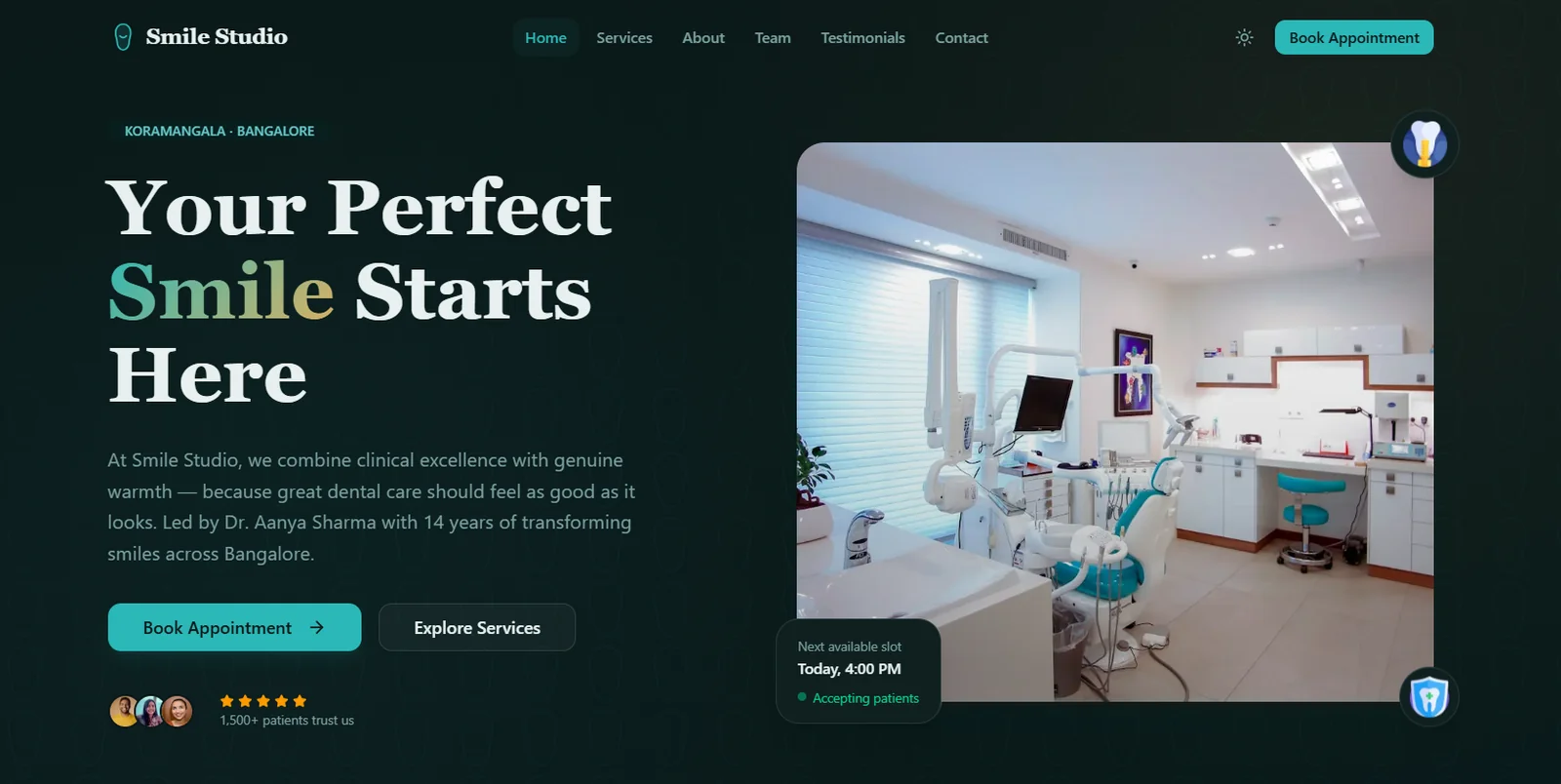 Smile Care Studio — Premium Dental Clinic Website